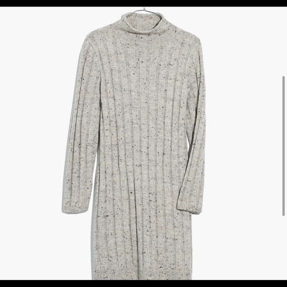 NWT Madewell Donegal Rolled Mockneck Sweater Dress gray - Picture 3 of 3